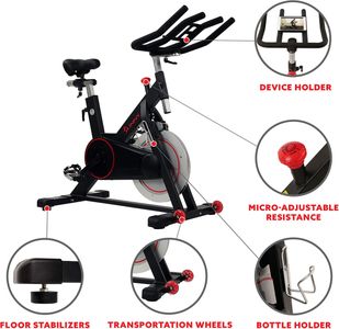 Sunny Health & Fitness Exercise Bike – Indoor Cycling Trainer