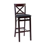 Linon Triena X Back Folding Counter Stool, Brown