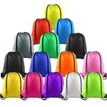 KUUQA 15Pcs Multicolor Drawstring Backpack Bag Cinch Sack Pull String Bags Bulk, Multicolor, 15Pcs, Traveling