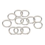 Split Ring, Wisdompro 12 Pack Small Titanium Alloy Split Rings for Connecting Pet Collar, Clasp, Charms, and Jewelry (Diameter: 12mm)