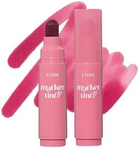 ETUDE Dear Darling Marker Tint #2 Mono Plum (5g) | Hydrating & Long Lasting Lip Stain | High Pigmented Lip Maker with Easy Drawing Tip | Korean Daily Lip Tint, Korean Makeup, Kbeauty, Perfect for Gift