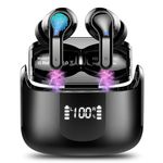 Wireless Earbuds, Wireless Headphones Bluetooth 5.3 Headphones with 4 ENC Mic, NEW 40H Bluetooth Earphones in Ear Deep Bass Noise Cancelling Bluetooth Earbuds Mini Ear Buds IP7 Waterproof LED Display