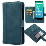 Ranyi for NUU Mobile A25 Case, NUU A25 Phone Case, Universal Leather Wallet Case with Credit Card Holder Slots Movable Clip Magnetic Flip Wallet Protective Case for NUU Mobile A25 6.7" 2023 -blue