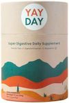 YayDay Digestive Enzymes & Super Fiber Supplement Powder - Bedtime Gut Support with Prebiotic Fiber & Magnesium Glycinate - Sleep Better, Poop Better, Live Better - Citrus (30 Servings)