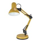 homelife for easy living 35W Swing Poise Hobby Desk Lamp - Tilt/Swivel Head - 35cm Swing Arm - Max. Height 52cm - Weighted Base with Desk Tidy - Inline Switch - L945MS - English Mustard