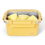 DONGSWARE Cheese Container for Fridge Stainless Steel Food Storage Container Metal Cheese Box Airtight Fridge Storage Container with Lid Metal Fridge Organizer 2100ml