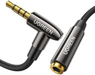 UGREEN 3.5mm Audio Extension Cable Adapter Male to Female, 4 Pole Aux Audio Mic TRRS Extension Cable Stereo Jack Cord for Phone, Gaming Headphone, Speaker, Tablet, PC, MP3 Player, 10FT