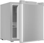 Compact Refrigerator, 48L Portable Mini Bar Fridge with Freezer, Adjustable Temperature, Removable Basket, Ideal for Cars, Road Trips, Home, Offices, and Dorms | Silver