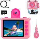 PROGRACE Kids Digital Waterproof Camera - 2024 Upgrade Underwater Camera Birthday Gifts for Girls Children Action Camera with 32GB SD Card, Pool Toys for Kids Age 4 5 6 7 8 9 10 12