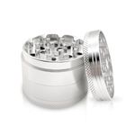 Grinders, PPpanda Grinder for Dry Herb Portable Zinc Alloy Metal Grinder,Sliver,5x4cm/2x1.6inch