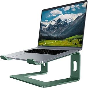 Orionstar Laptop Stand Portable Aluminum Laptop Riser Compatible with Apple Mac MacBook Air Pro 10 to 15.6 Inch Notebook Computer, Detachable Ergonomic Elevator Holder, Green