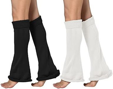 WODECASA Girls Kawaii Leg Warmers Knitted Flared Leg Sleeves Goth Crochet Baggy Cuff Ankle Heap Socks