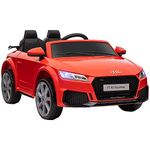 HOMCOM Audi TT RS Licensed 12V Kids Electric Ride On Car w/Parental Remote Forward Reverse, Lights, Horn, MP3 Player, Seatbelt - Red