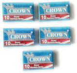 50 CROWN Super Stainless Double Edge Safety Razor Blades