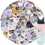 Cute Pigeon Stickers 50pcs Cute Cartoon Animals Stickers for Water Bottle Scrapbook Laptop Skateboard Computer Stickers for Teens Kids Girls