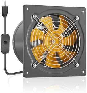 HG Power 8 Inch Exhaust Fan 576 CFM Kitchen Exhaust Fan Wall Mount with Backdraft Damper, Metal Plug In Exhaust Fan, Extractor Exhaust Ventilation Fan for Attic, Bathroom, Ceiling, Shop, Greenhouse