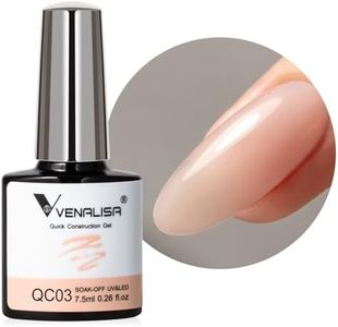 VENALISA Gel Construction Ongle UV Builder Gel natur couleur nude fumé Vernis Gel UV Semi Permanent pour Réparation de Manucure,Kit Manucure
