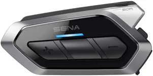 Sena 50R 3-Button Motorcycle Bluetooth Headset w/Sound by Harman Kardon Integrated Mesh Intercom System Premium Microphone & Speakers