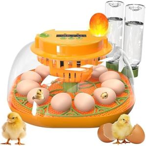 Incubators for Hatching Eggs, 12 Egg Incubator with Automatic Egg Turning and Humidity Control, Egg Candler, Auto Water Replenishment, Air Vent, for Hatching Chicken Duck Quail Goose Eggs