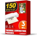 CAREGY Thermal Laminating Pouches,150 Pack Laminating Sheets,3 Mil,9 x 11.5 Inches, Education Supplies & Craft Supplies, for Laminators, Letter Size Sheets