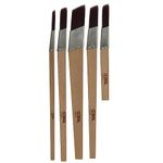 Coral 33749 Aspire 5 piece Slant Lining Fitch Paint Brush set Professional Firm Profile for Fast Accurate Detail Ultra-Smooth Finish with Emulsion or Gloss FSC Wood 0.25", 0.5", 0.75", 1", 0.5" Stubby