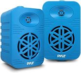 PyleUsa Indoor Outdoor Speakers Pair - 500 Watt Dual Waterproof 5.25” 2-Way Full Range System w/ 1/2” High Compliance Polymer Tweeter - in-Home, Boat, Marine, Deck, Patio, Poolside (Blue) - PDWR55BL