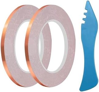 YEZHET 7/32 Inch Black Backed Copper foil for Stained Glass (2Roll)