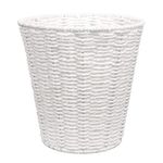 woodluv Round Waste Paper Basket Bin - Rubbish Bin for Bedroom, Bathroom, Offices or Home