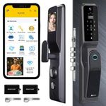 Golens Lumia Series Smart Camera Door Lock Digital Door Lock with Camera, 7-Way Unlocking Fingerprint, WiFi+Bluetooth, Mobile App, OTP, Password, NFC Card and Key Access (No Extra Gateway Required)