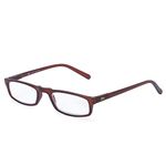 AEC Smart Library6 Full Rim Plastic Slim Reading Eyeglasses With Smart Soft Carry Cover (Brown, 1.00)