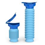 KkaFFe Adjustable Emergency Urinal 750ml, Portable Toilet for Car, Portable Mini Outdoor Camping Travel Shrinkable Personal Mobile Toilet Potty Pee Bottle for Adult (Blue)