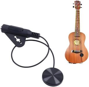 YOWPEY Acoustic Guitar Pickup Piezo Contact Pickup - Easy-Stick Transducer with 6.35mm Jack for Guitar, Violin, Ukulele, Banjo, Kalimba, Harp