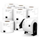 Anylabel 12 Rolls Continuous Length Paper Tape Labels,Standard Address Labels (2-3/7 x 4 inch) Brother DK-2205 62mm x 30.48m