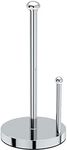 Gatco 1447 Kitchen Paper Towel Stand, Chrome | Countertop Solid Brass Weighted Base Paper Towel Holder Stand