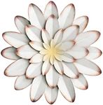 AHYS Metal Wall Art Metal Wall Decor Indoor Outdoor Metal Wall Art Metal Flowers Wall Decor for Living Room Bedroom Bathroom Garden - 12Inch - White