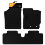 FSW - Tailored Mats - Fits TOYOTA Yaris 2006-2011 - Black Carpet - Anti Slip Mat - Non Slip Car Floor Mat, Fitted With 2 Clips & Granulated Backing - 3 Pc Floor Mat Only