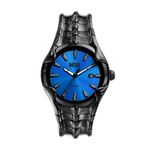 Diesel Stainless Steel Analog Blue Dial Men's Watch-Dz2198, Band Color-Black