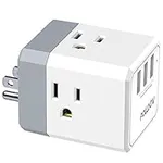 3-Outlet USB Wall Charger and Exten