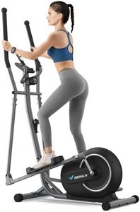 MERACH Elliptical Trainer For Home Use, Ultra-Quiet Compact Cross Trainer with 16 Levels of Magnetic Resistance, LCD Display, Pulse Sensors, Exclusive MERACH App, 120KG Load Capacity