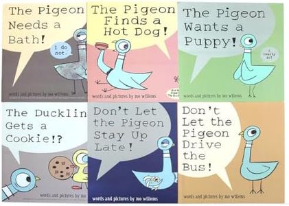 Mo Willems Pigeon Books Set Paperback, Don't Let The Pigeon Series 6 Books Collection Gift for Kindergarten Children Boy Girl