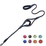 Love Dream 5 FT/6 FT Strong Dog Leash with Comfortable Padded Handle, Traffic Padded Handle, Highly Reflective Threads Dog Training Leash for Small Medium Large Dogs (6 FT, Black)