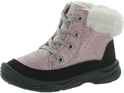 OshKosh B'Gosh girls Snow Boot, Pink/Grey, 11 Toddler US