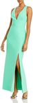 BCBGMAXAZRIA Womens Cut-Out Maxi Evening Dress Green 10