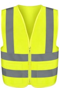 Neiko 53962A High Visibility Safety Vest with 2 Pockets, ANSI/ISEA Standard | Color Neon Yellow Size L