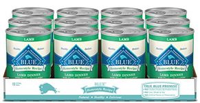 Blue Buffalo Homestyle Recipe Natural Adult Wet Dog Food,Lamb 354g can (Pack of 12)