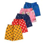 T2F Girl's Shorts (GLS-SHRTS-03_Multicolor 2_8-9 Years)