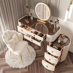 MJKCBD Dressing Table with LED Ligh