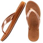 ONCAI Flip Flops Womens Yoga Mat Non-Slip Women's Flip Flops Sandals Summer Beach Slippers With Arch Support Lightweight Eva Sole Khaki Size 6.5