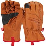 Milwaukee Unisex 4932478125 Milwaukee Leather Work Gloves Cut Resistance Protection 10 XL , Red, XL 1 Pair