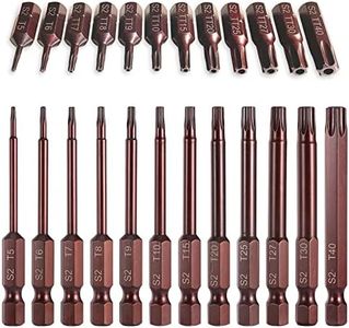 Torx Bits Set, PTSLKHN 24PCS Security Torx Bit Set, High Hardness S2 Alloy Steel, Magnetic, Anti-rust